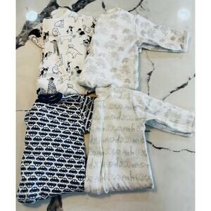 Easy Magnetic Close E=MC2 Footed Sleeper Pajama Neutral Boy 3-6 Month